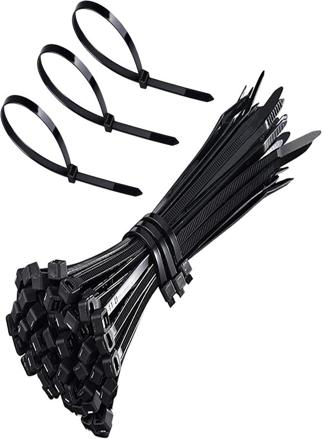 ام كي MX 1000 قطعة من أربطة الكابلات ذاتية القفل المصنوعة من النايلون، سوداء اللون، 91 مم × 3.6 مم (6 بوصات)، أربطة كابلات متينة شديدة التحمل، مثبتات أسلاك ذاتية القفل ومنظم كابلات، عبوة من 1000 قطعة - Image 1